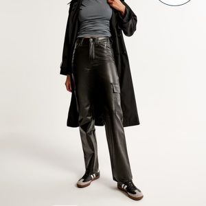 Abercrombie faux leather cargo pants